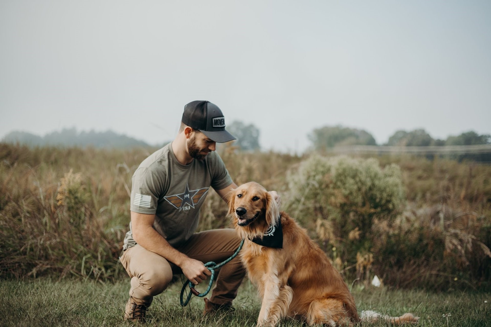 A man and his dog